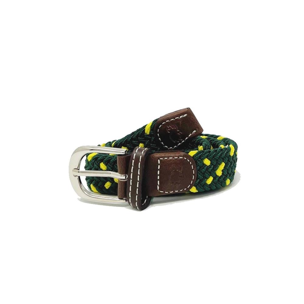 NEW SMALL SHOP boys lil' augusta herringbone woven stretch belt in green